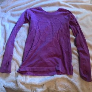Purpley Pink long sleeve lulu top size 10